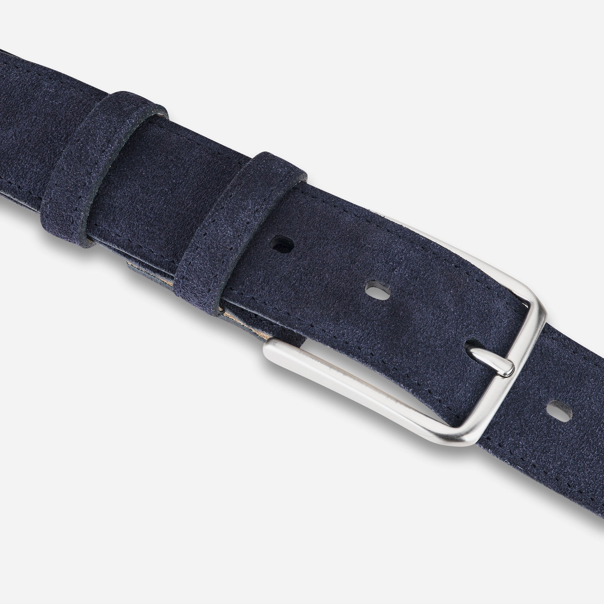 Herren Wildleder-Gürtel „Giovanni" in Dunkelblau – Veloursleder, 3,5 cm breit, handgefertigt