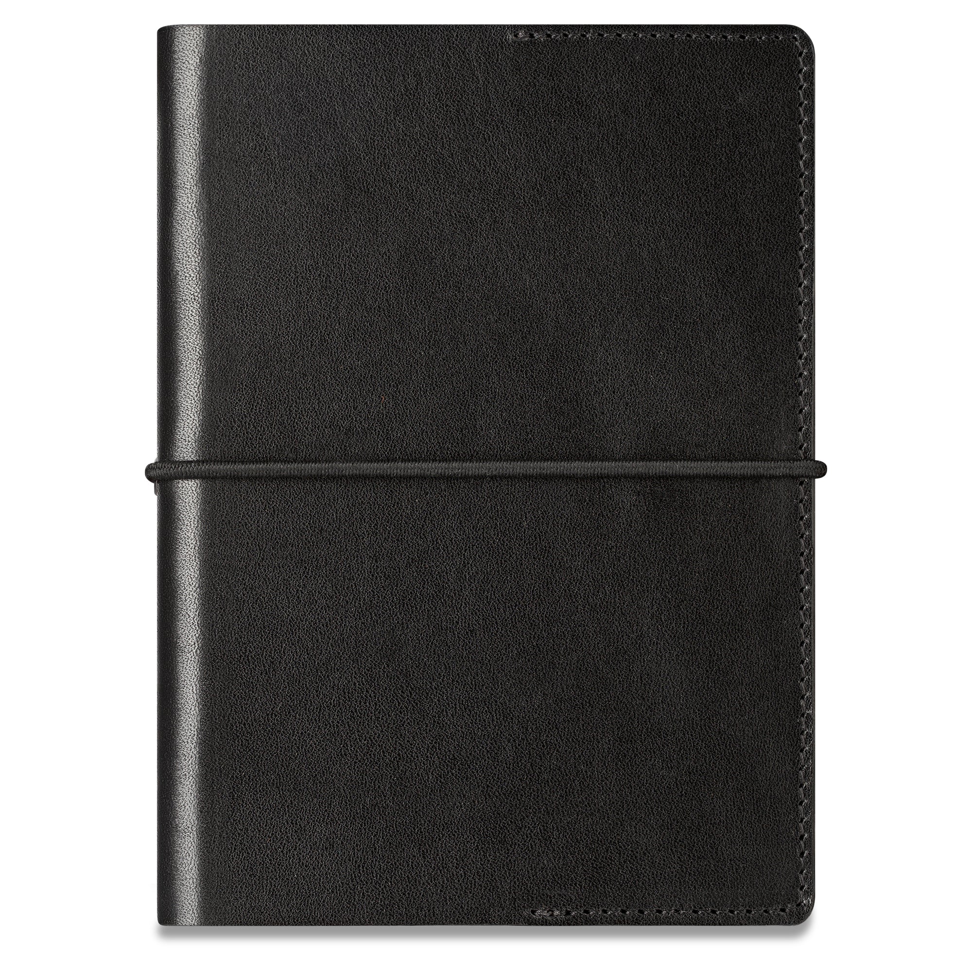 DIN A6 Leder Notizbuch „Helmut“ in Schwarz