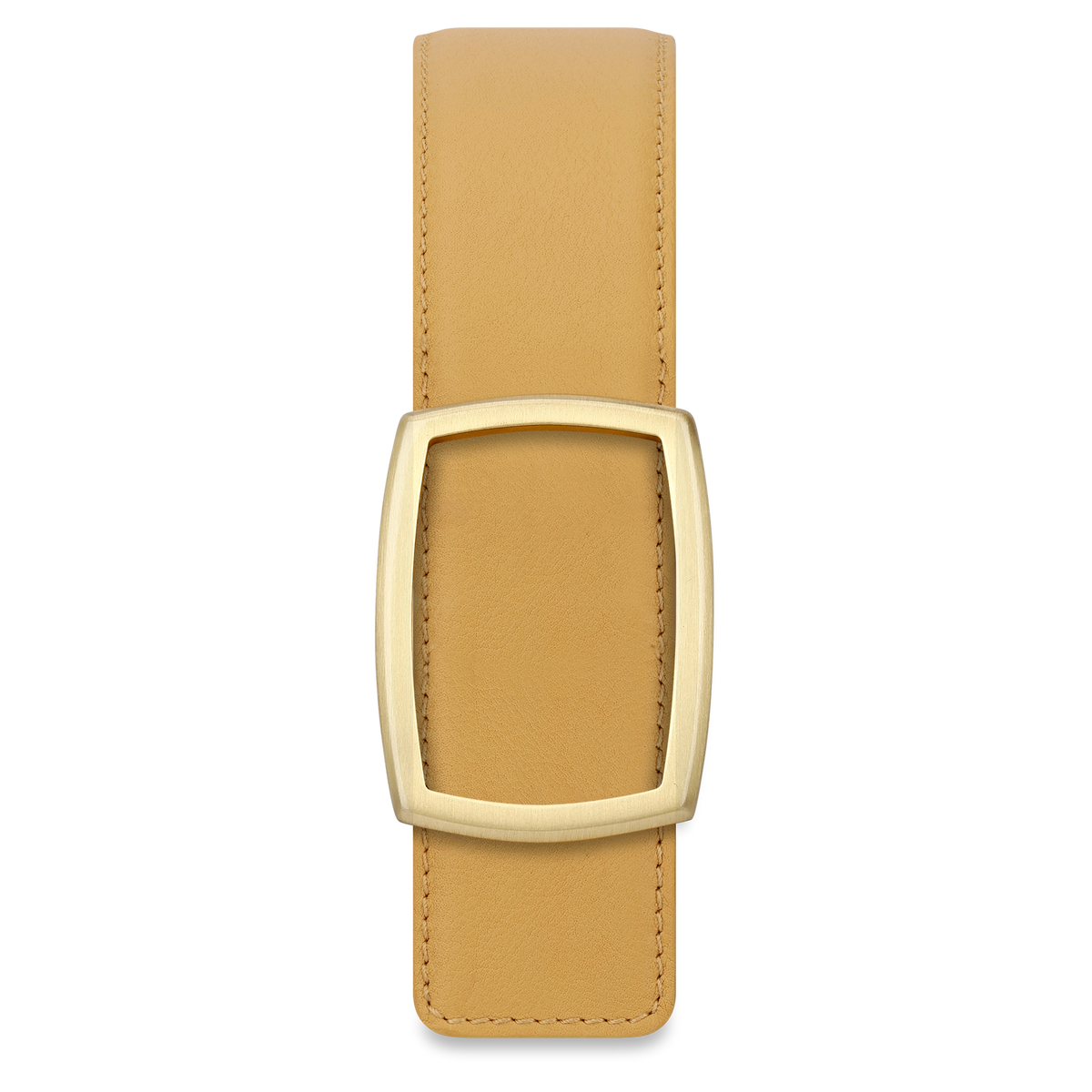 Edler Damen Ledergürtel „Lucia“ in Curry – 3,5 cm, weiches & anschmiegsames Kalbleder