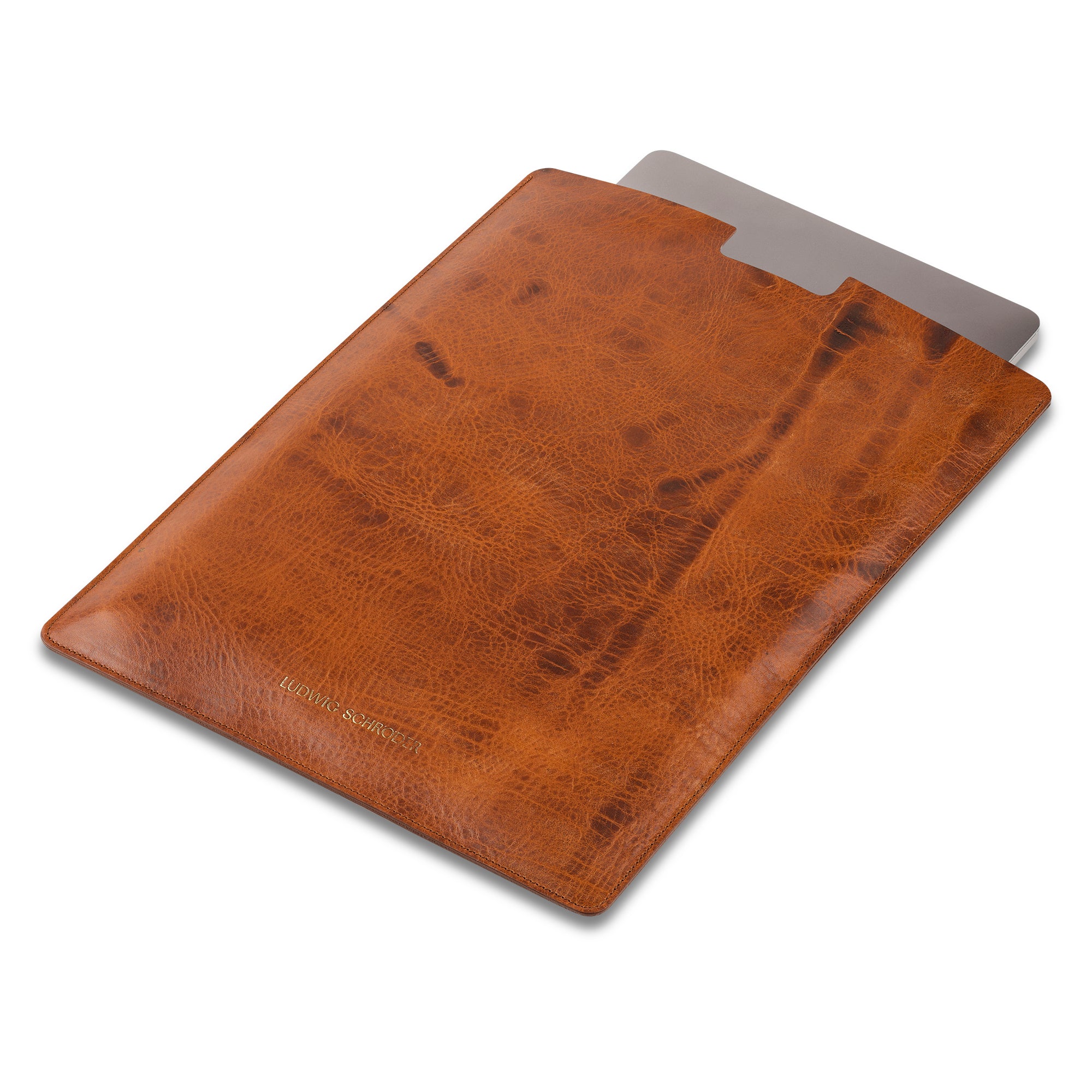 Handgefertigtes MacBook/ Surface Laptop Sleeve in Gipsy – Edles Anilinleder aus Süddeutschland für sicheren Schutz