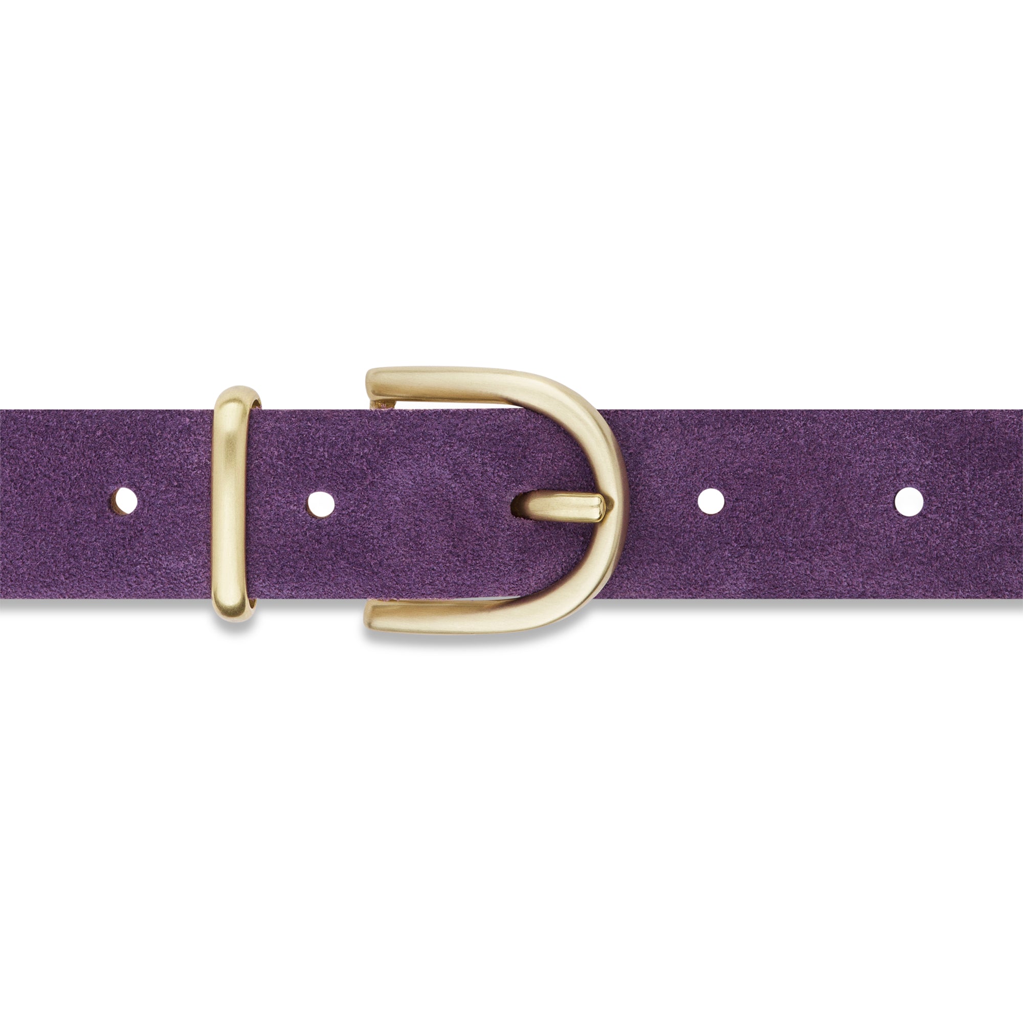 Damen Wildleder-Gürtel „Leni" in Lila – Veloursleder, 2,5 cm schmal