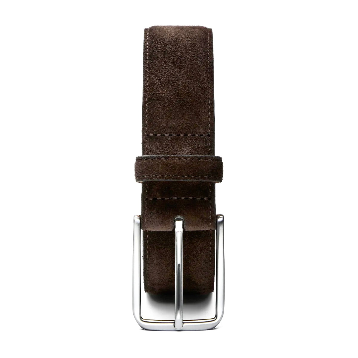 Herren Wildleder-Gürtel „Giovanni" in Dunkelbraun – Veloursleder, 3,5 cm breit, handgefertigt