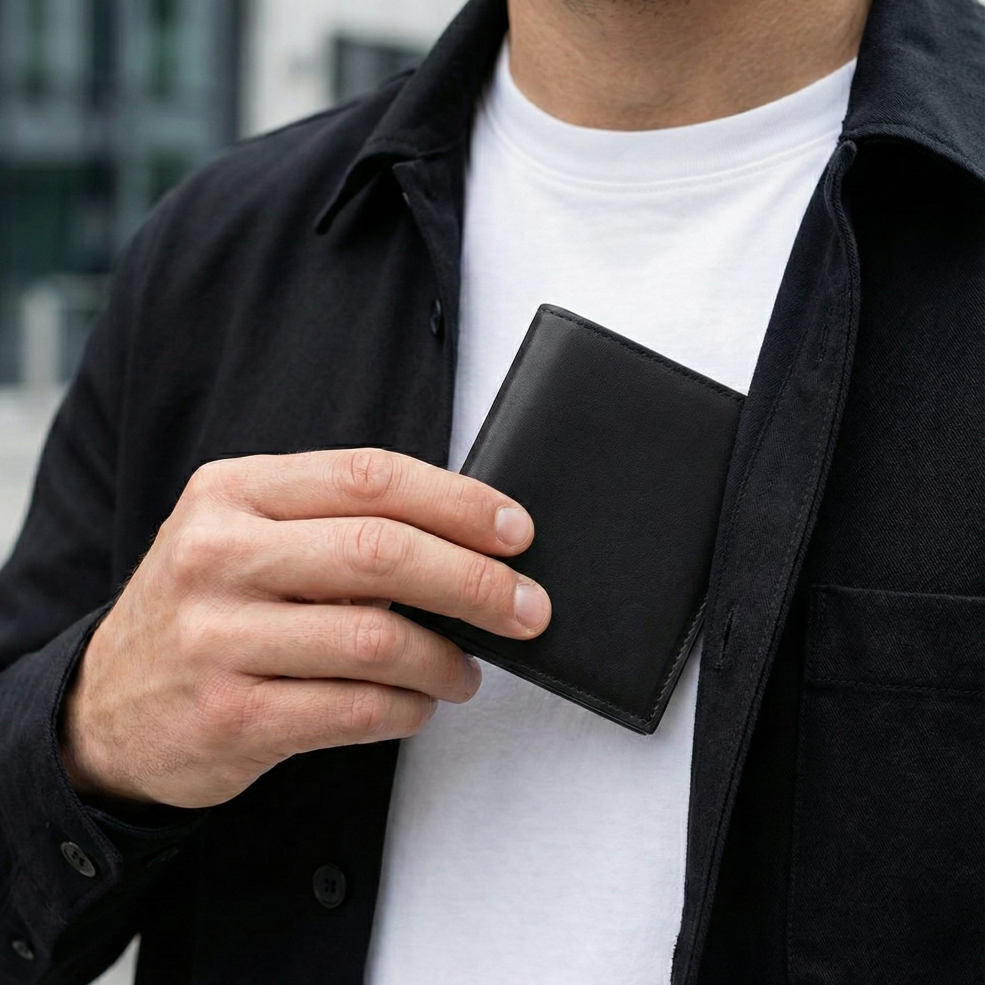 Herren Leder Portemonnaie "Johann" in Schwarz - Hochwertiger Geldbeutel: ein Lebensbegleiter