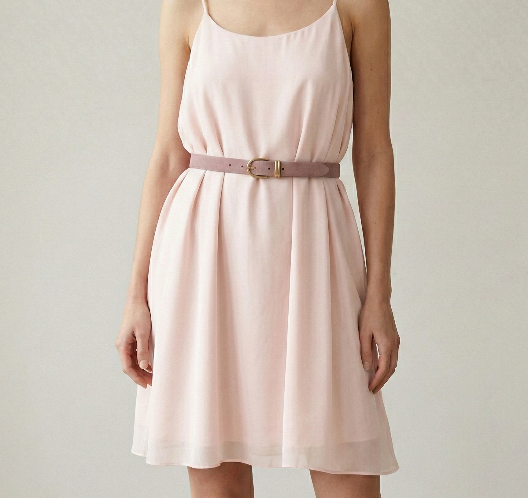 Damen Wildleder-Gürtel „Leni" in Rosa – Veloursleder, 2,5 cm schmal