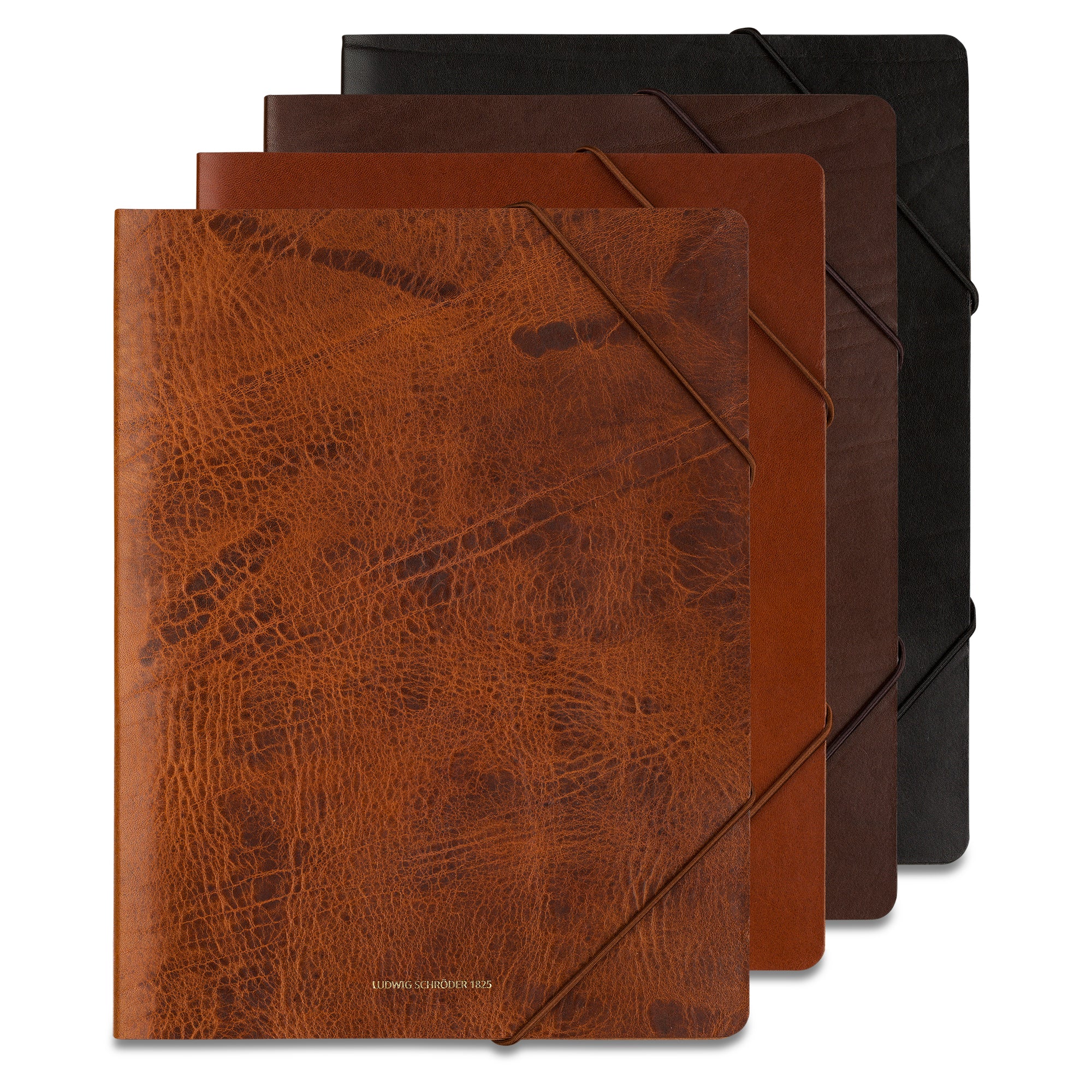 edle Dokumentenmappen aus hochwertigem deutschem Rindleder, Echtleder in schwarz, braun oder hellbraun