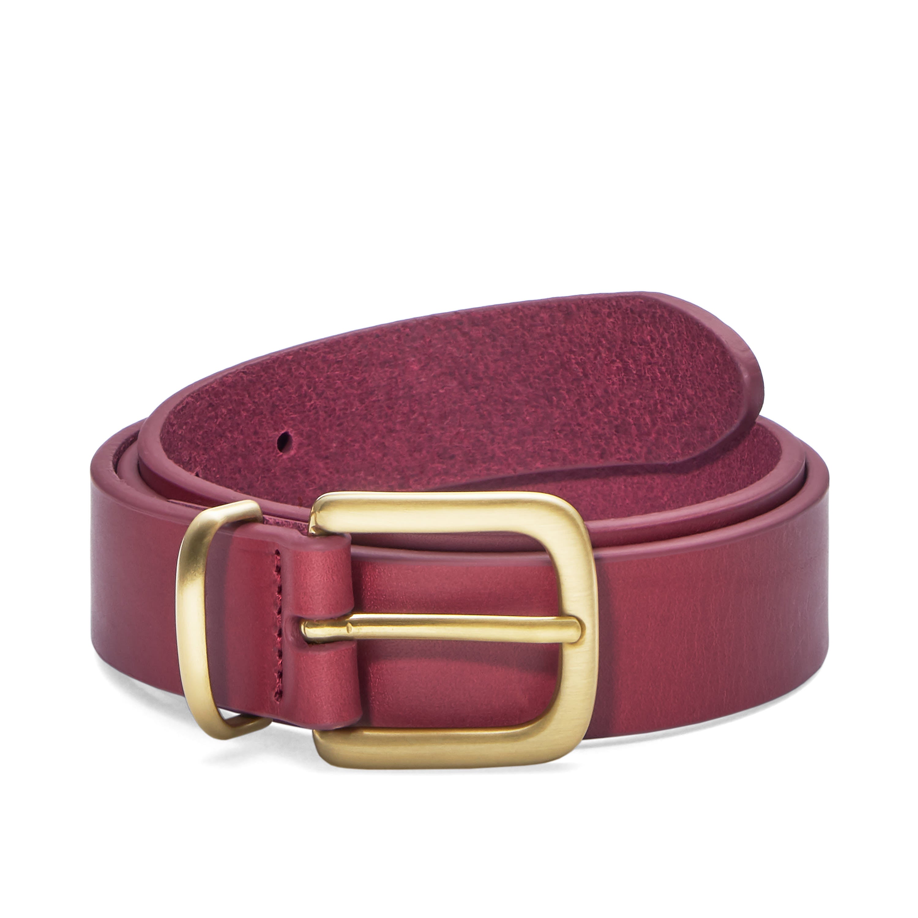 bordeaux-farbener Ledergürtel für Damen, edel und exklusiv, aus deutscher Manufaktur