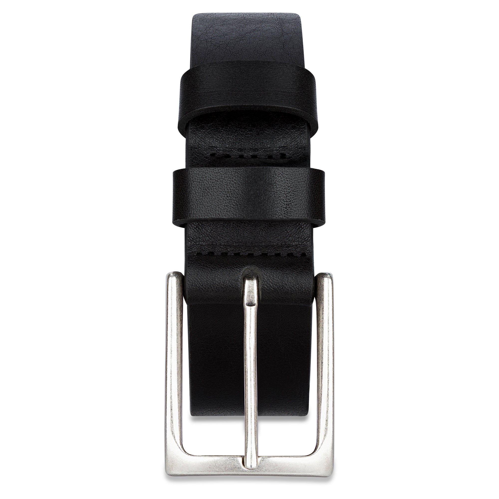 Gürtel für Kinder & Jugendliche in Schwarz - hochwertiges Leder, 3,5cm breit, wächst mit