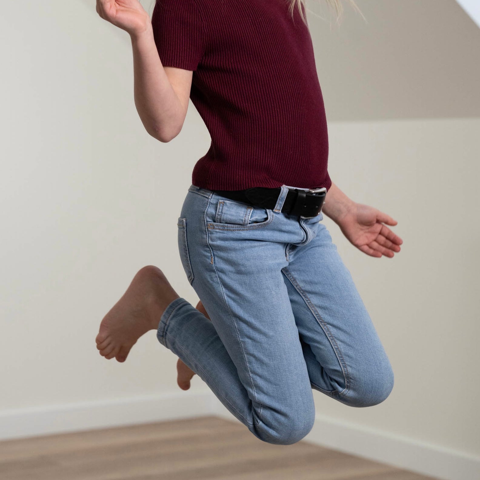Gürtel für Kinder & Jugendliche in Schwarz - hochwertiges Leder, 3,5cm breit, wächst mit
