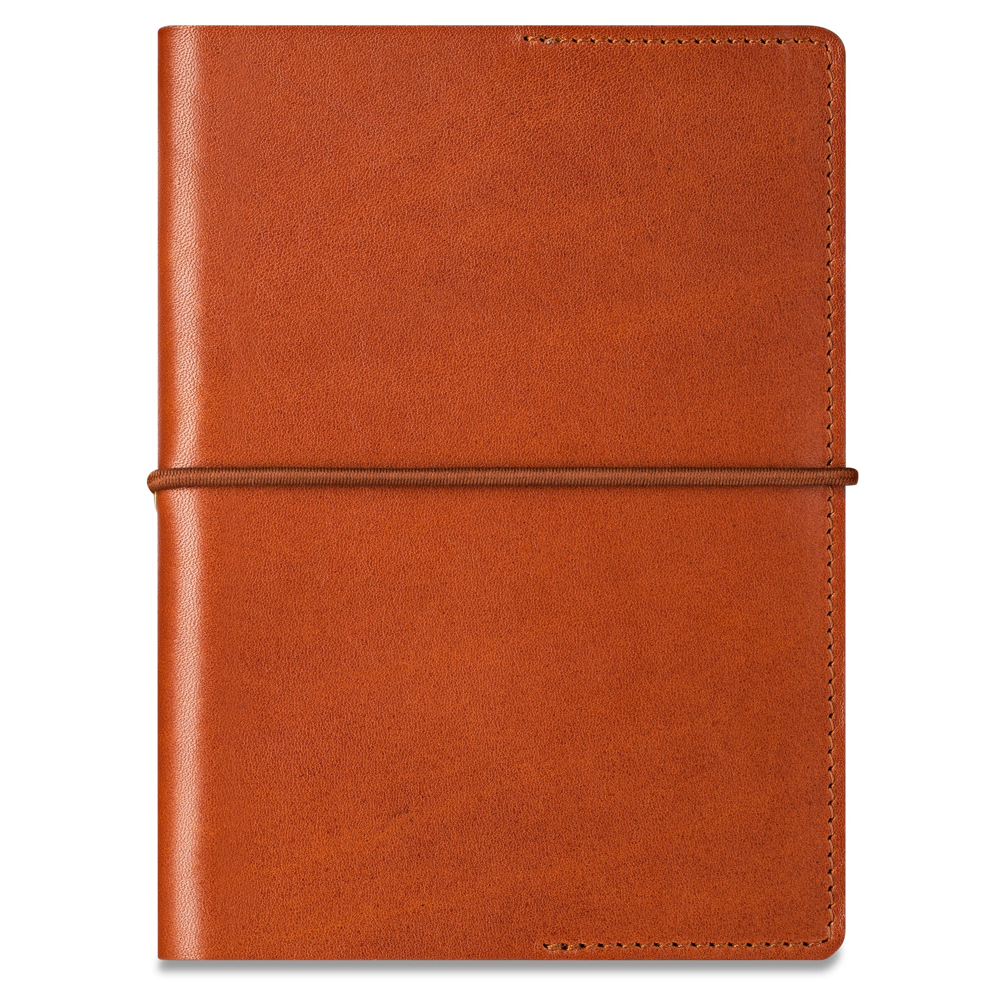DIN A6 Leder Notizbuch „Helmut“ in Cognac