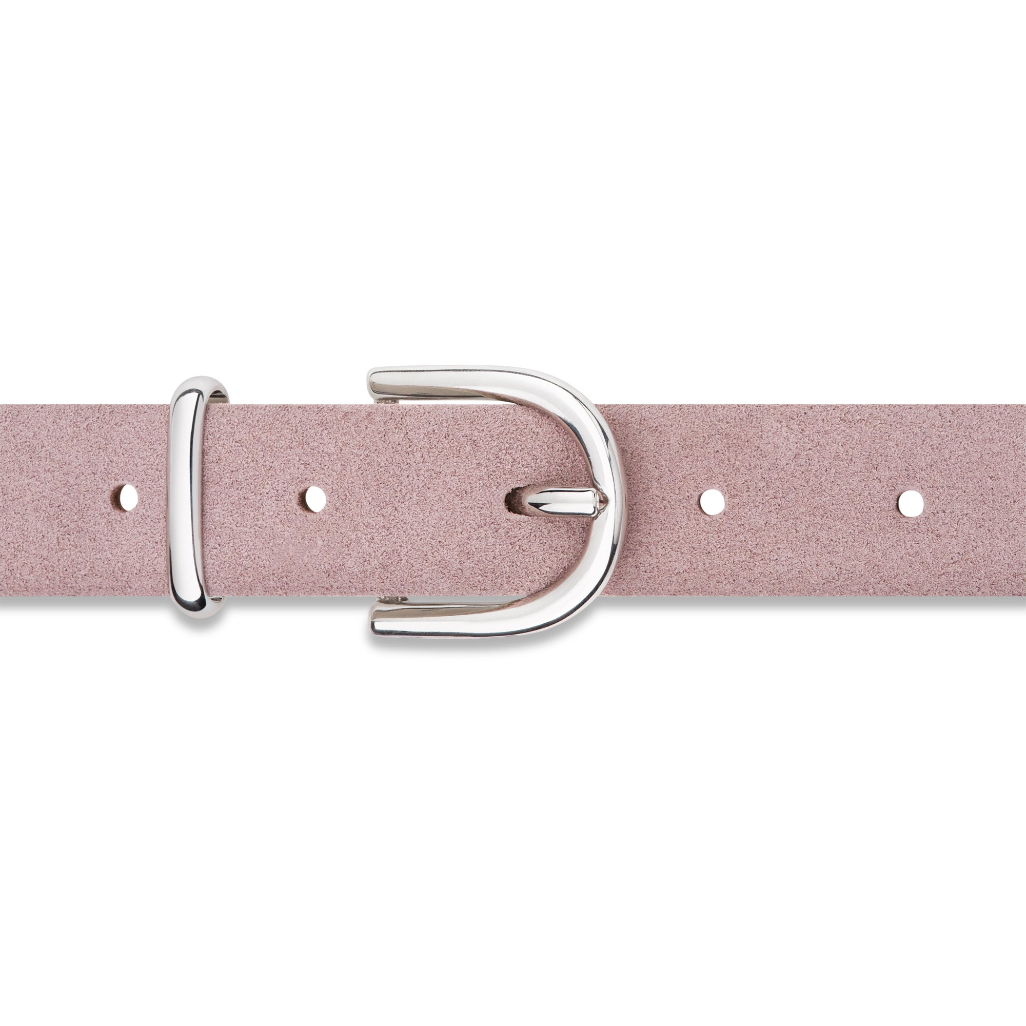 Damen Wildleder-Gürtel „Leni" in Rosa – Veloursleder, 2,5 cm schmal