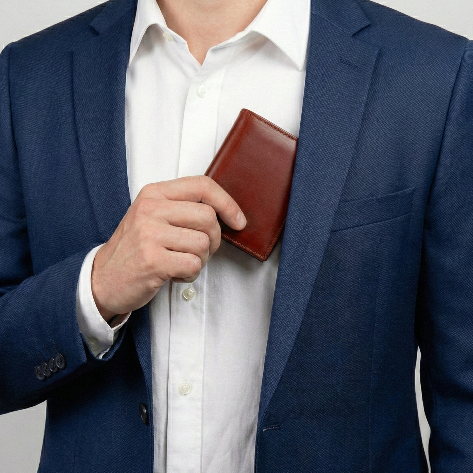 Herren Leder Portemonnaie "Johann" in Cognac - Hochwertiger Geldbeutel: ein Lebensbegleiter