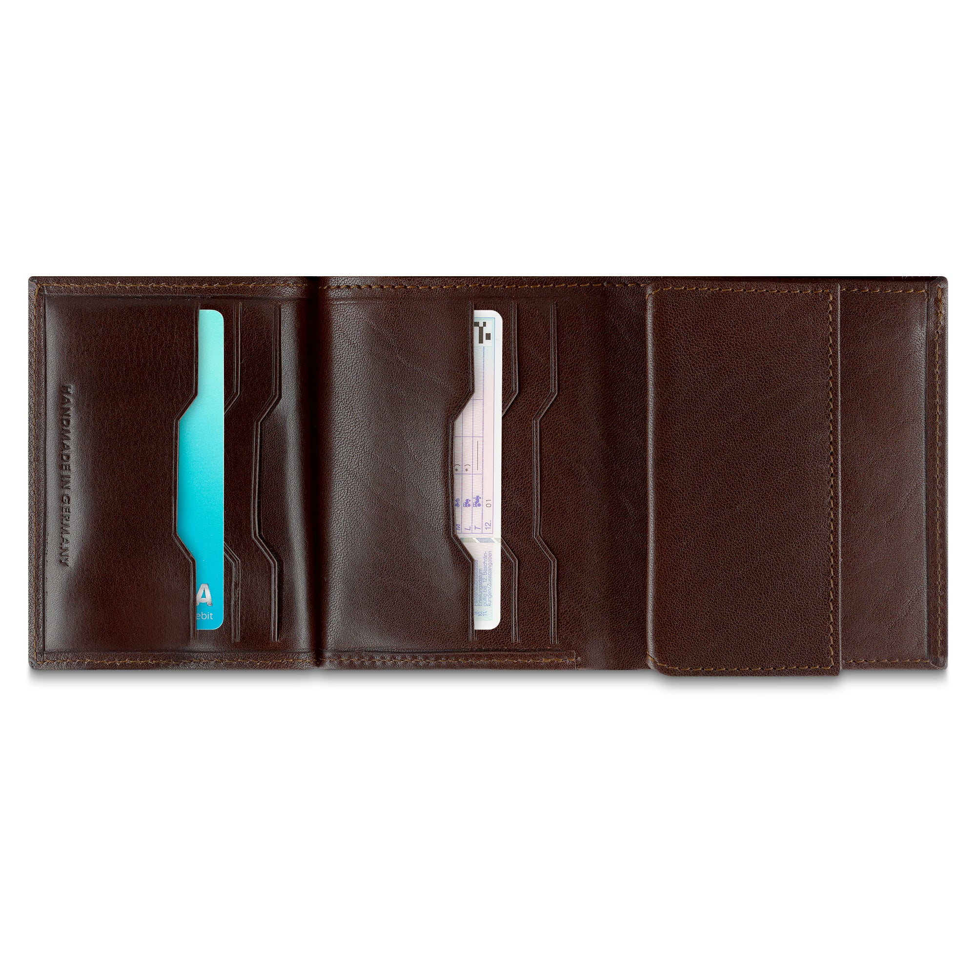 brauner, kleiner Herren Geldbeutel aus hochwertigem Echtleder