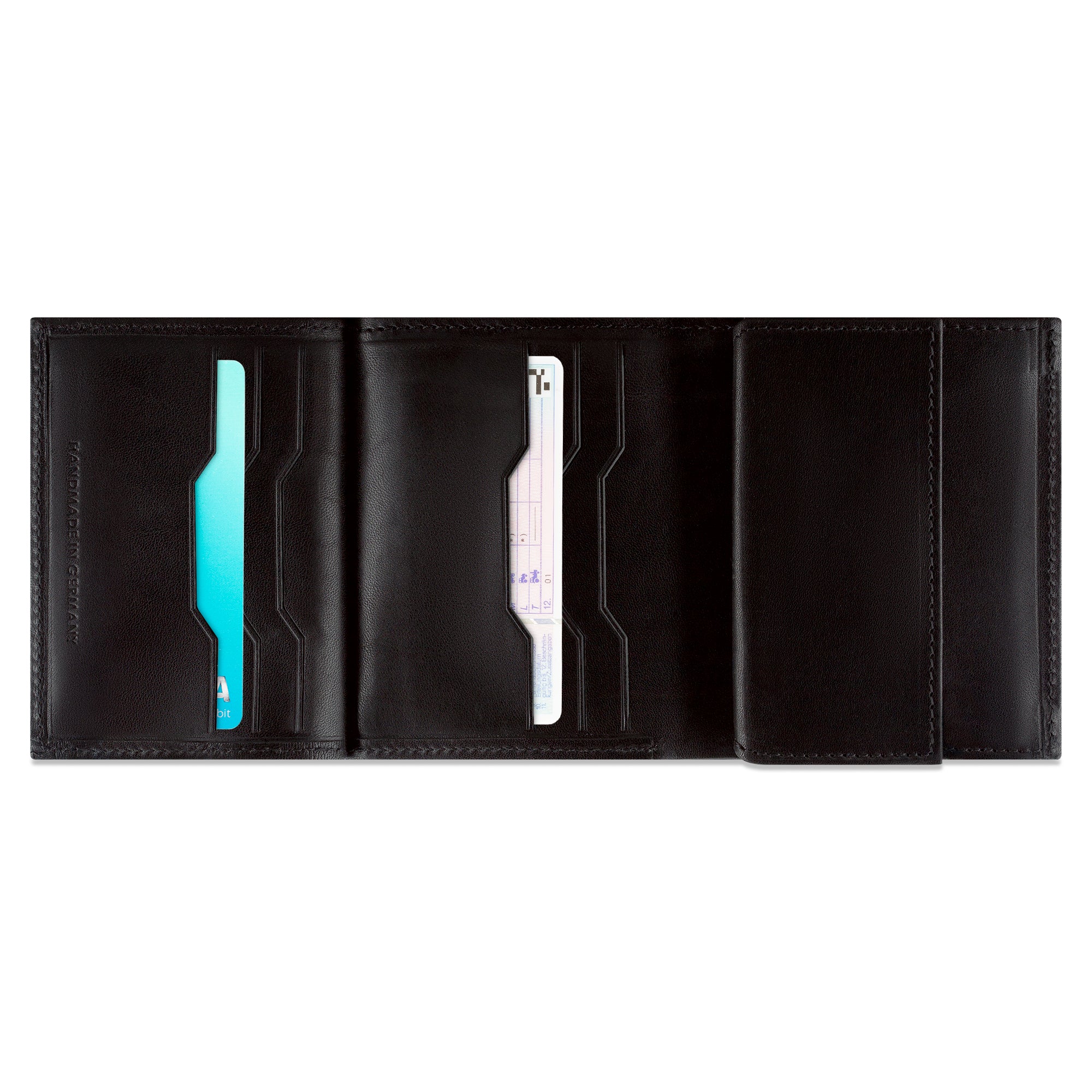 schwarze Leder Geldbörse für Männer aus echtem Leder